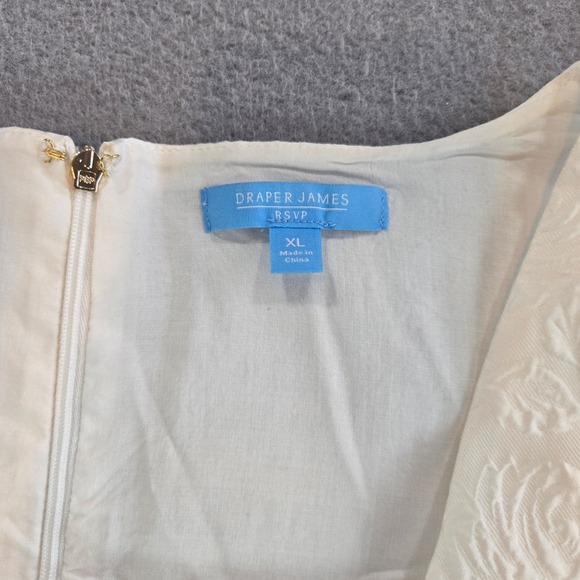 Draper James RSVP Ivory Embossed Floral Midi Dress XL  Sleeveless NWT - Picture 4 of 14